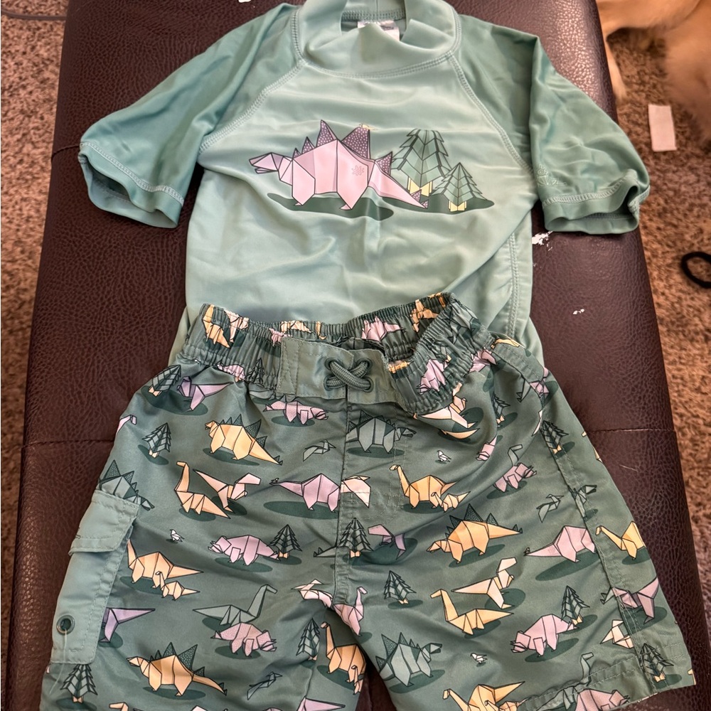 Kids Dinosaur Swim Set - Green